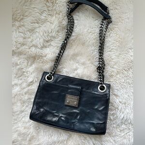 Frye | Navy Metallic Ella Double Handle Crossbody | NWT | 0763